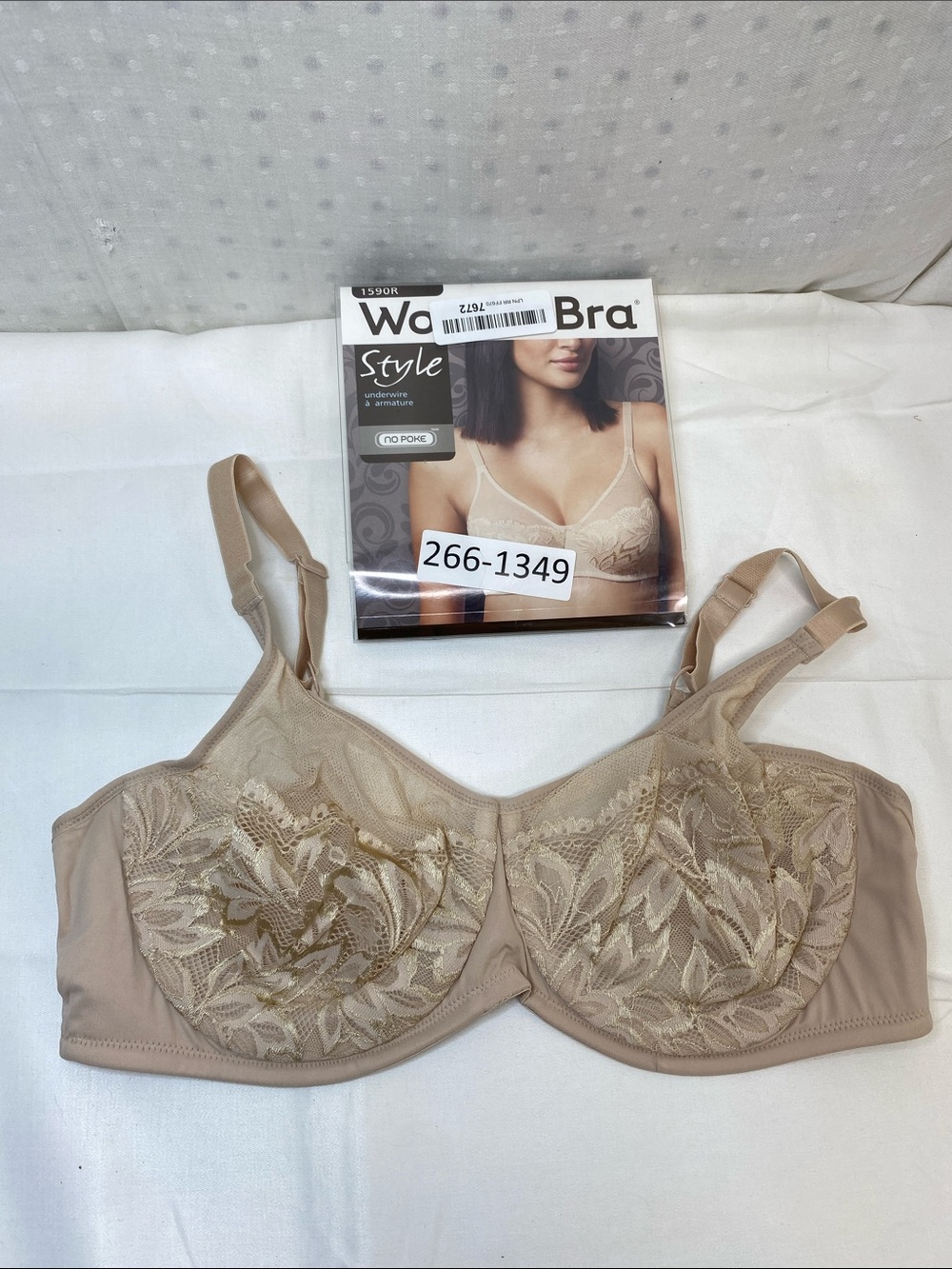 Wonderbra Beige Lace Underwire Bra Style 1590R Size 40C